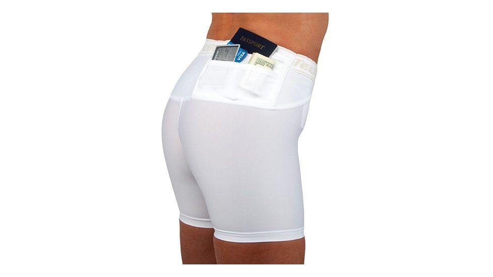 UnderTech Undercover Womens Travel Safe Shorts,White,2XL TS0546WH-2X