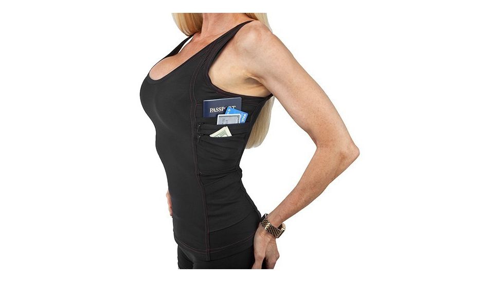 UnderTech Undercover Womens Travel Safe Tank Top,Black,L TS0801BK-L