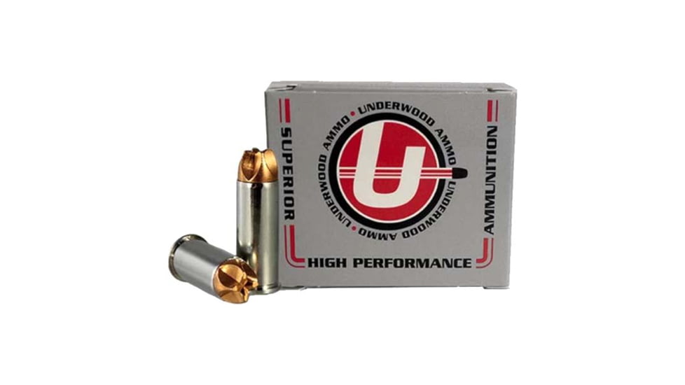 Underwood Ammo 10mm Auto 150 Grain Xtreme Hunter Solid Monolithic Nickel Plated Brass Cased Pistol Ammo, 20 Rounds, 900