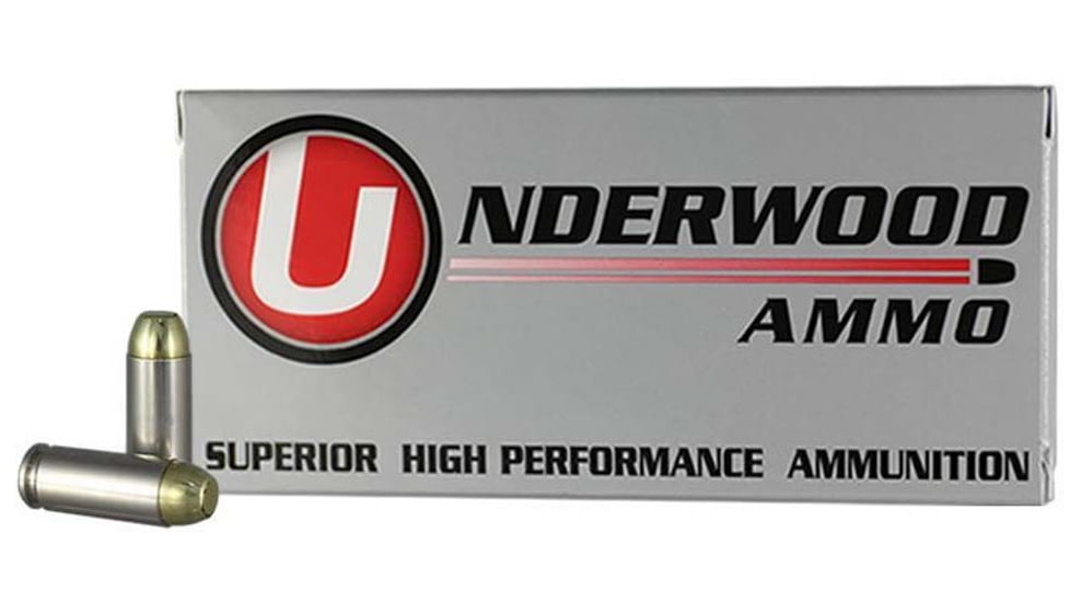 Underwood Ammo 10mm Auto 155 Grain Full Metal Jacket Nickel Plated Brass Cased Pistol Ammo, 50 Rounds, 233