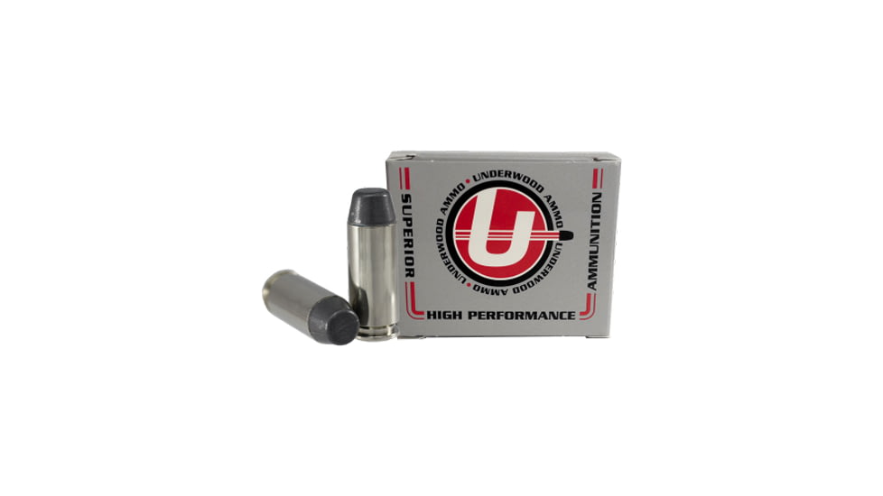 Underwood Ammo 10mm Auto 200 Grain Coated Hard Cast Nickel Plated Brass Cased Pistol Ammo, 20 Rounds, 248