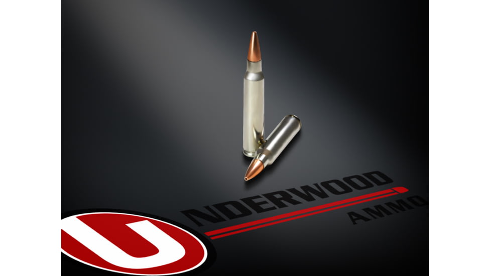 Underwood Ammo .223 Remington 62 Grain Solid Copper Hollow Point Boat Tail Nickel Plated Brass Cased Rifle Ammo, 20 Rounds, 422