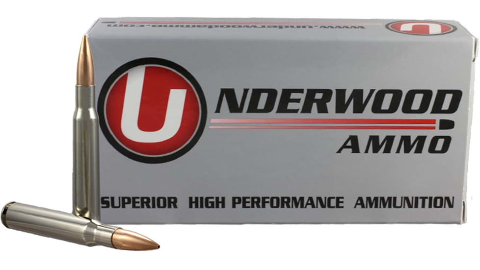 Underwood Ammo .30-06 Springfield 168 Grain Hollowpoint Boat Tail Match Nickel Plated Brass Cased Rifle Ammo, 20 Rounds, 527