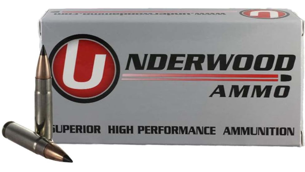Underwood Ammo .300 AAC Blackout 110 Grain Flat Base Tipped Spitzer Nickel Plated Brass Cased Rifle Ammo, 20 Rounds, 417