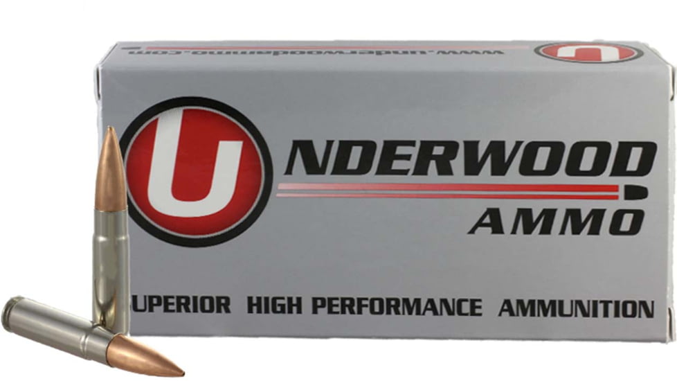 Underwood Ammo .300 AAC Blackout 220 Grain Hollowpoint Boat Tail Match Nickel Plated Brass Cased Rifle Ammo, 20 Rounds, 419