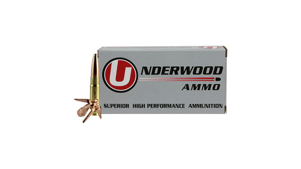 Underwood Ammo .300 AAC Blackout 194 Grain Solid Monolithic Hollow Point Nickel Plated Brass Cased Rifle Ammo, 20 Rounds, 452