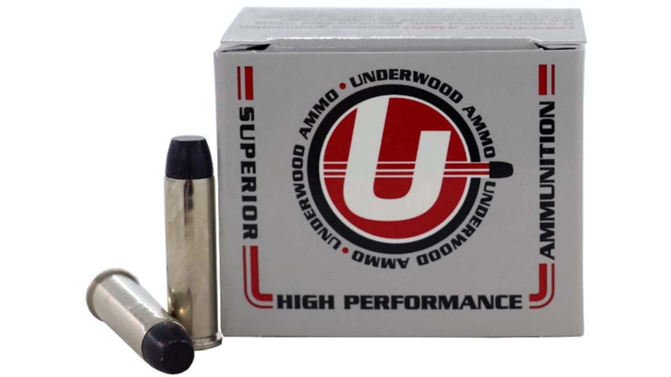 Underwood Ammo .357 Magnum 180 Grain Coated Hard Cast Nickel Plated Brass Cased Pistol Ammo, 20 Rounds, 720