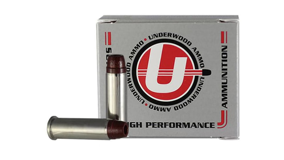 Underwood Ammo .38 Special +P 158 Grain Coated Soft Cast Semi-Wadcutter Hollow Point Gas Check Nickel Plated Brass Cased Pistol Ammo, 20 Rounds, 733