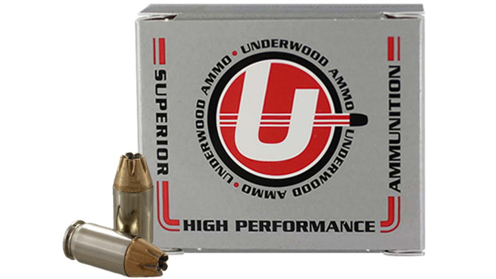 Underwood Ammo .380 ACP 90 Grain Jacketed Hollow Point Nickel Plated Brass Cased Pistol Ammo, 20 Rounds, 151