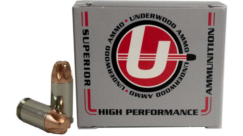 Underwood Ammo .380 ACP +P 90 Grain Solid Monolithic Nickel Plated Brass Cased Pistol Ammo, 20 Rounds, 641