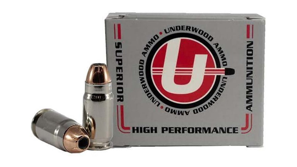 Underwood Ammo .40 Super 135 Grain Jacketed Hollow Point Nickel Plated Brass Cased Pistol Ammo, 20 Rounds, 632
