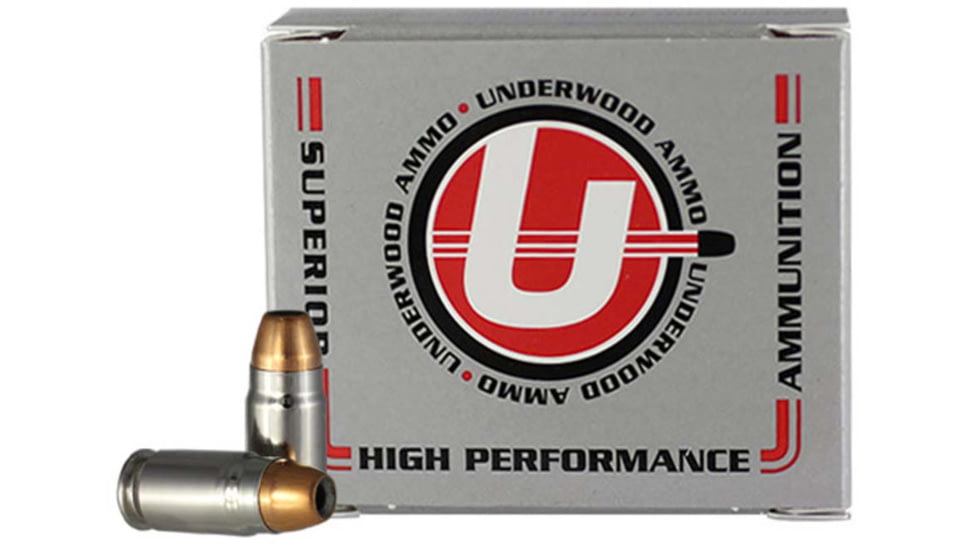 Underwood Ammo .400 Cor-Bon 135 Grain Jacketed Hollow Point Nickel Plated Brass Cased Pistol Ammo, 20 Rounds, 446