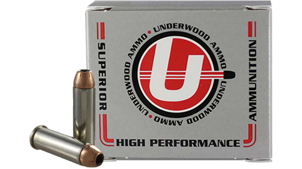 Underwood Ammo .41 Remington Magnum 210 Grain XTP Jacketed Hollow Point Nickel Plated Brass Cased Pistol Ammo, 20 Rounds, 431