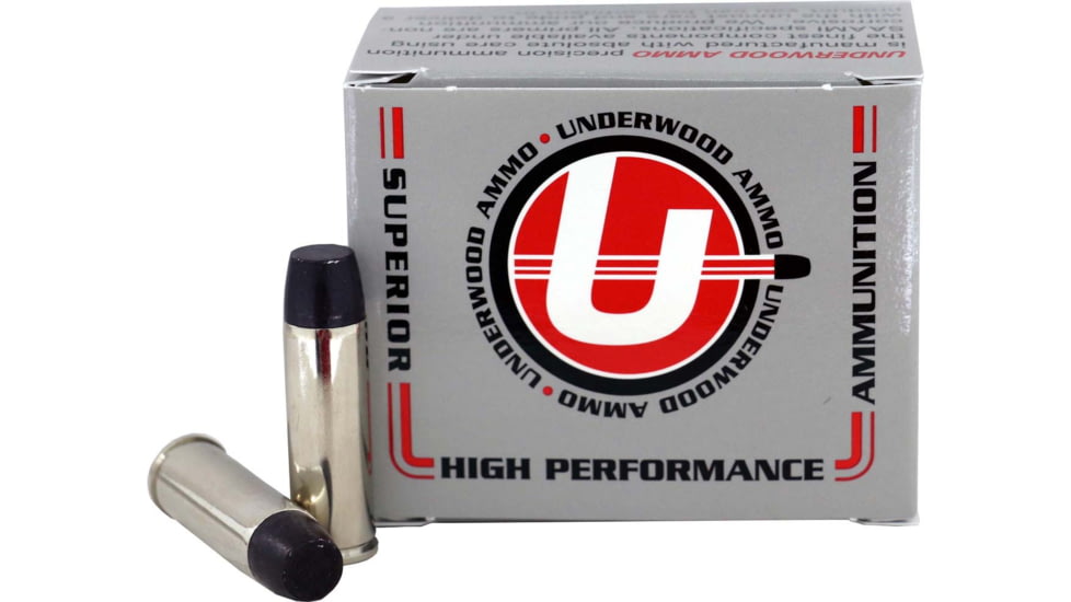 Underwood Ammo .41 Remington Magnum 265 Grain Coated Hard Cast Nickel Plated Brass Cased Pistol Ammo, 20 Rounds, 746