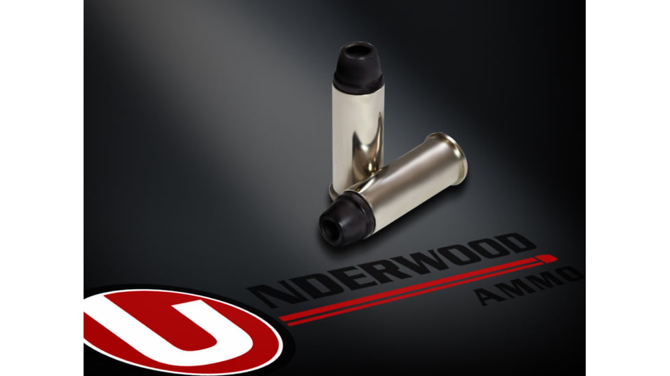 Underwood Ammo .44 Special 190 Grain Coated Soft Cast Semi-Wadcutter Hollow Point Nickel Plated Brass Cased Pistol Ammo, 20 Rounds, 742