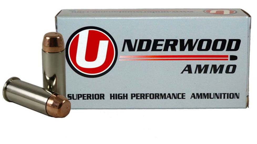 Underwood Ammo .44 Special 245 Grain Full Metal Jacket Nickel Plated Brass Cased Pistol Ammo, 50 Rounds, 323