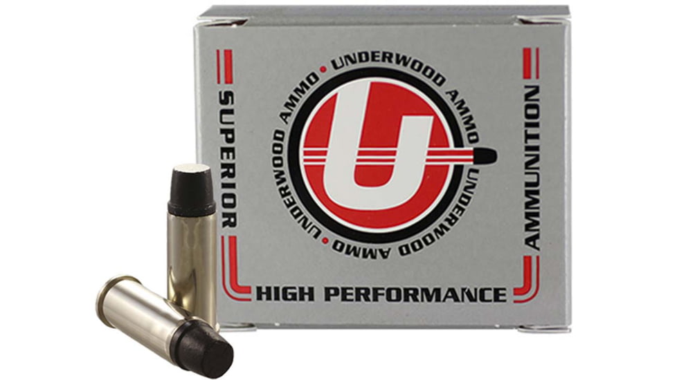 Underwood Ammo .44 Special 255 Grain Coated Hard Cast Nickel Plated Brass Cased Pistol Ammo, 20 Rounds, 737