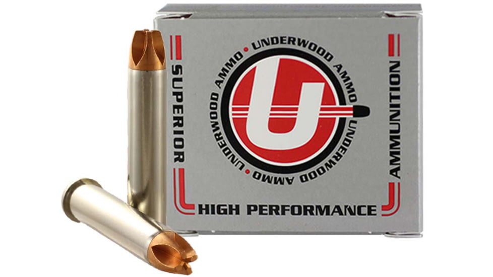 Underwood Ammo .45-70 Government 305 Grain Solid Monolithic Nickel Plated Brass Cased Rifle Ammo, 20 Rounds, 848