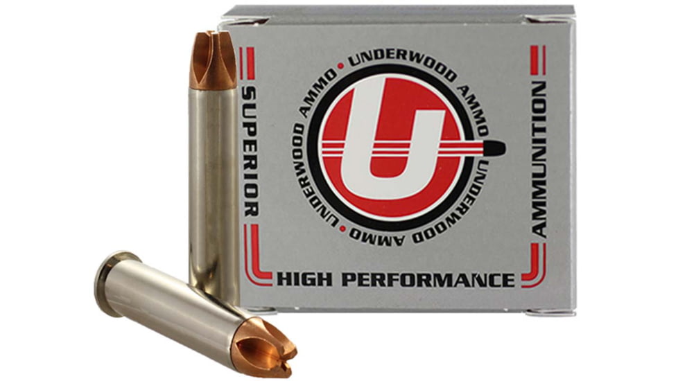 Underwood Ammo .45-70 Government +P 305 Grain Solid Monolithic Nickel Plated Brass Cased Rifle Ammo, 20 Rounds, 849