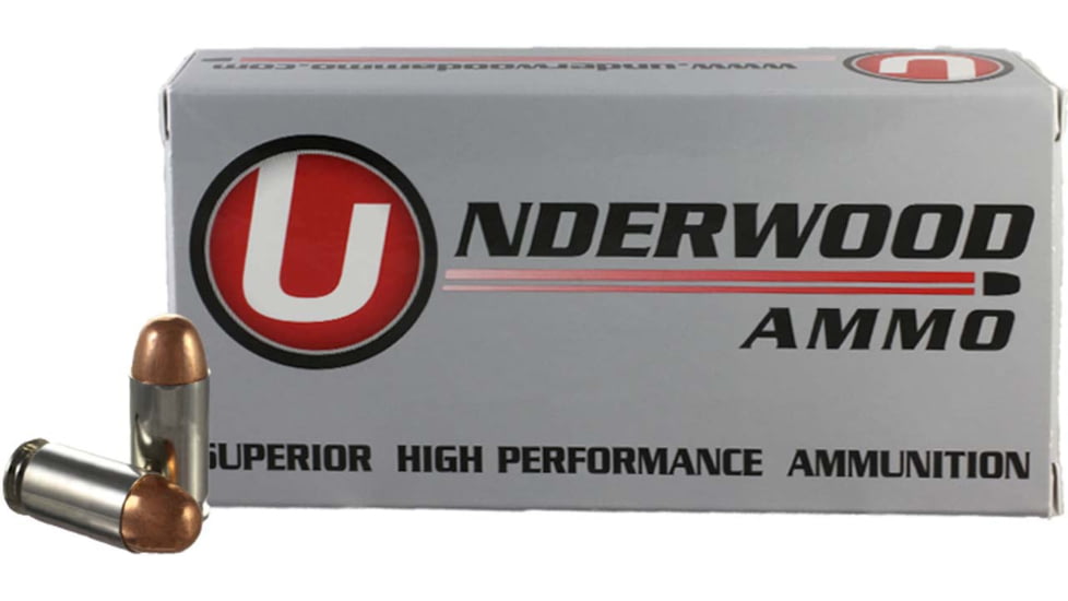 Underwood Ammo .45 ACP +P 230 Grain Full Metal Jacket Nickel Plated Brass Cased Pistol Ammo, 50 Rounds, 337
