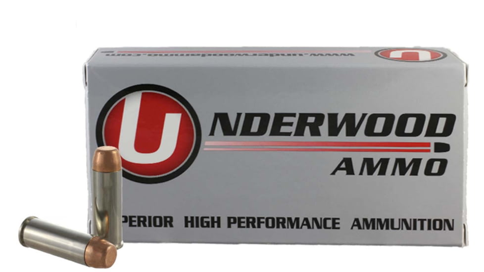Underwood Ammo .45 Colt 250 Grain Full Metal Jacket Nickel Plated Brass Cased Pistol Ammo, 50 Rounds, 432