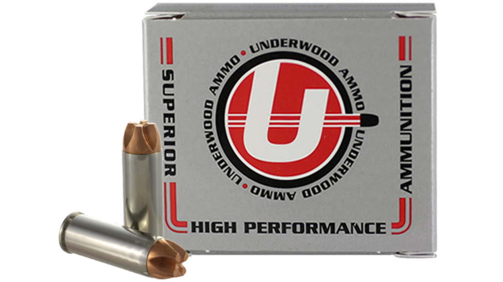 Underwood Ammo .45 Colt +P 250 Grain Solid Monolithic Nickel Plated Brass Cased Pistol Ammo, 20 Rounds, 837