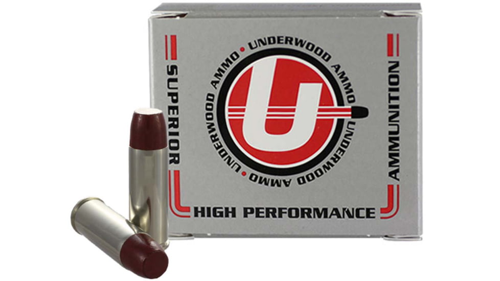 Underwood Ammo .45 Colt +P 325 Grain Coated Hard Cast Nickel Plated Brass Cased Pistol Ammo, 20 Rounds, 724