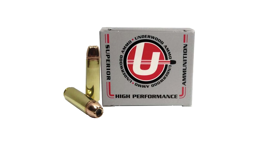 Underwood Ammo .45 Raptor 240 Grain Jacketed Hollow Point Nickel Plated Brass Cased Rifle Ammo, 20 Rounds, 910
