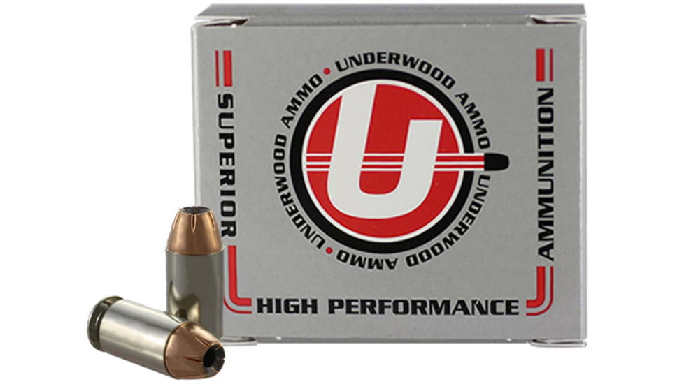 Underwood Ammo .45 Super 185 Grain Jacketed Hollow Point Nickel Plated Brass Cased Pistol Ammo, 20 Rounds, 622