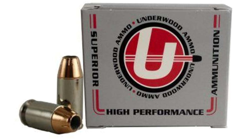 Underwood Ammo .45 Super 230 Grain Jacketed Hollow Point Nickel Plated Brass Cased Pistol Ammo, 20 Rounds, 624