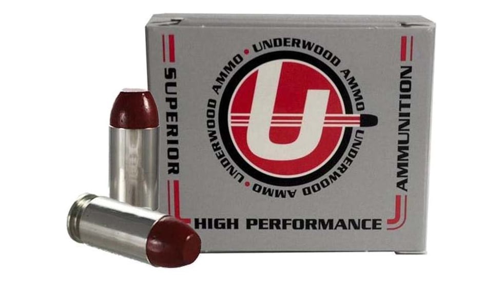 Underwood Ammo .45 Super 255 Grain Coated Hard Cast Nickel Plated Brass Cased Pistol Ammo, 20 Rounds, 728