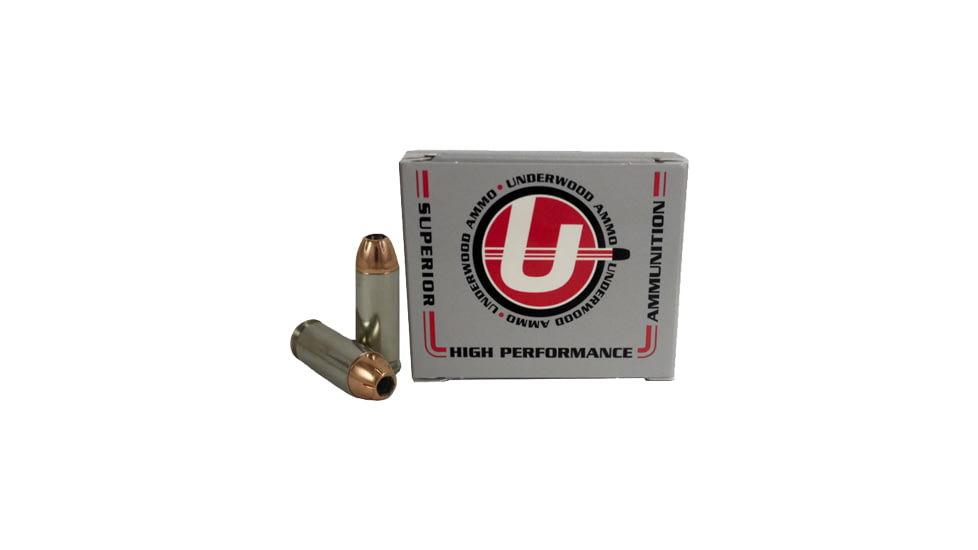 Underwood Ammo .45 Winchester Magnum 230 Grain XTP Jacketed Hollow Point Nickel Plated Brass Cased Pistol Ammo, 20 Rounds, 438