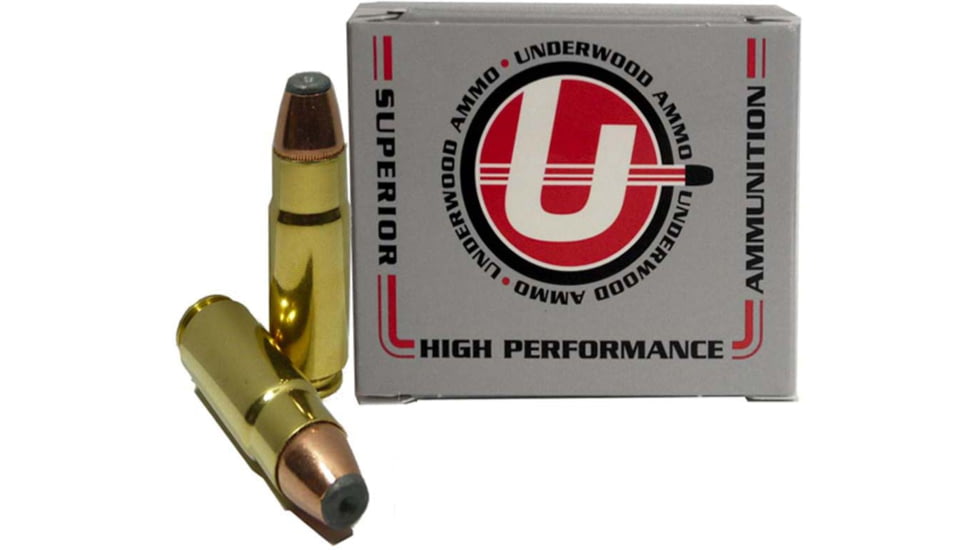 Underwood Ammo .458 SOCOM 300 Grain Jacketed Hollow Point Brass Cased Rifle Ammo, 20 Rounds, 410