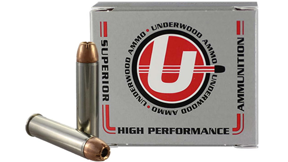 Underwood Ammo .460 S&amp;W Magnum 240 Grain Jacketed Hollow Point Nickel Plated Brass Cased Pistol Ammo, 20 Rounds, 344