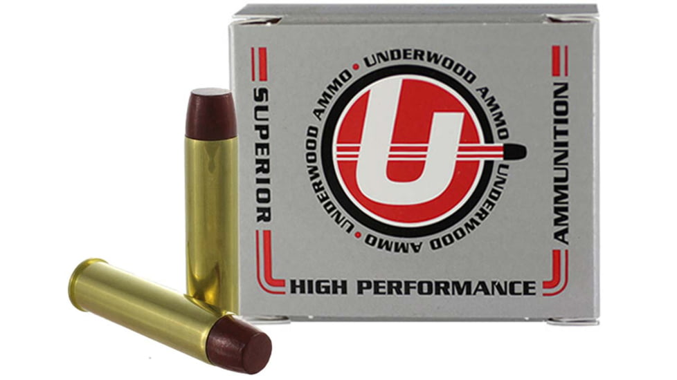 Underwood Ammo .460 S&amp;W Magnum 360 Grain Coated Hard Cast Nickel Plated Brass Cased Pistol Ammo, 20 Rounds, 726