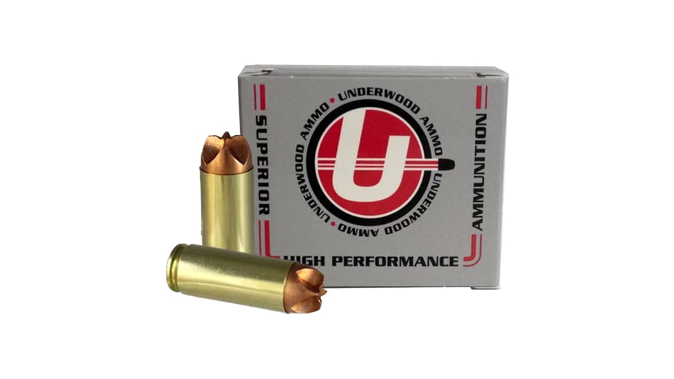 Underwood Ammo .50 Action Express 230 Grain Solid Monolithic Nickel Plated Brass Cased Pistol Ammo, 20 Rounds, 914