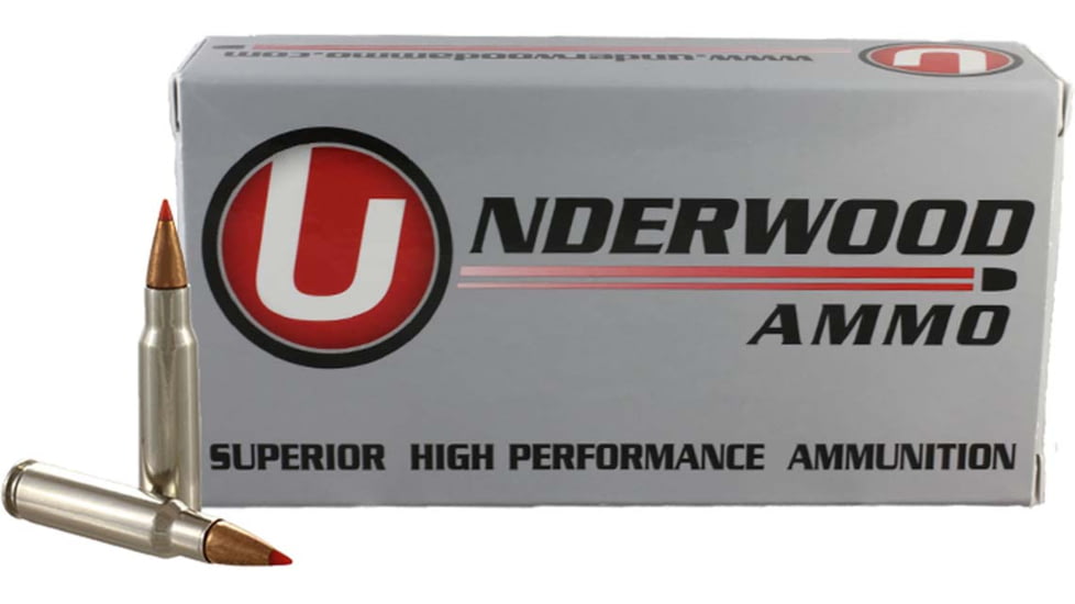 Underwood Ammo 6.8mm Remington SPC 110 Grain Polymer Tipped Spitzer Nickel Plated Brass Cased Rifle Ammo, 20 Rounds, 416