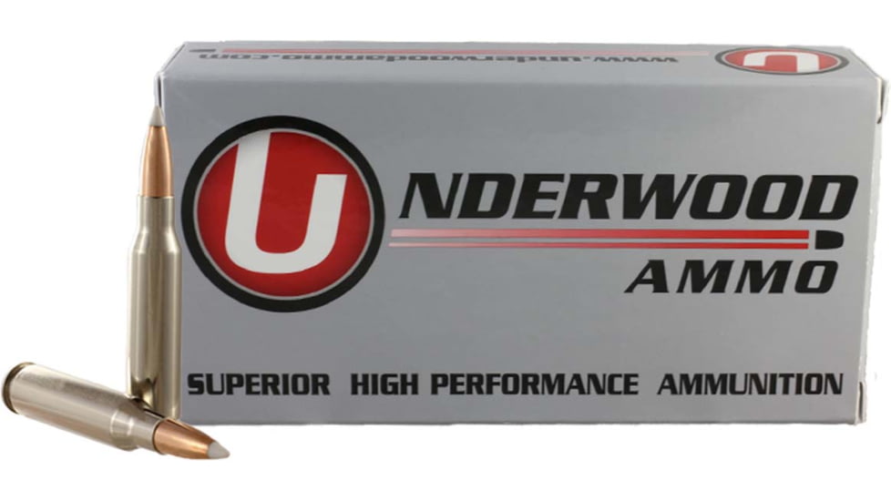 Underwood Ammo 7mm-08 Remington 140 Grain Polymer Tipped Spitzer Nickel Plated Brass Cased Rifle Ammo, 20 Rounds, 537