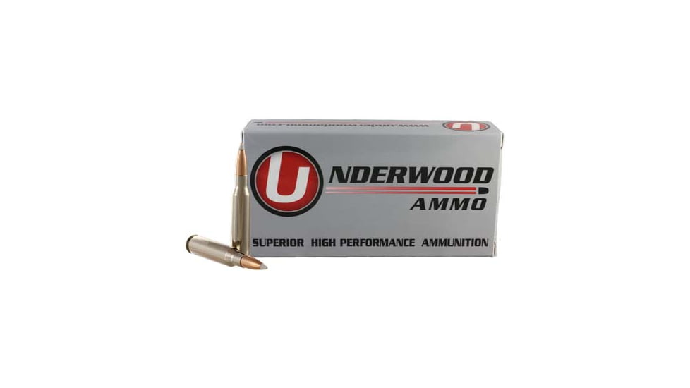 Underwood Ammo 7mm-08 Remington 150 Grain Polymer Tipped Spitzer Nickel Plated Brass Cased Rifle Ammo, 20 Rounds, 539