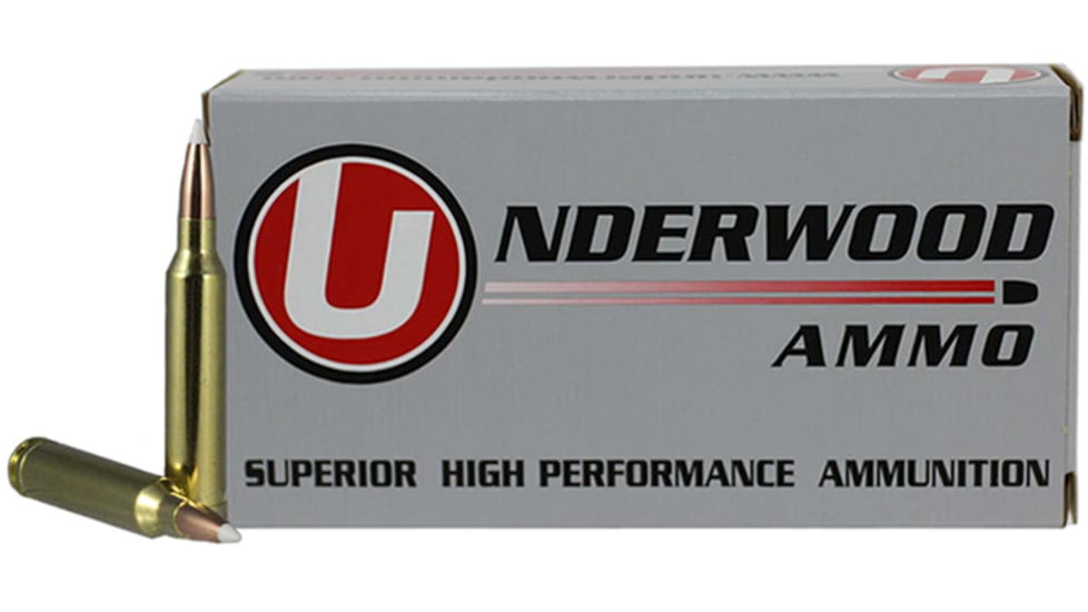 Underwood Ammo 7mm Remington Magnum 160 Grain Polymer Tipped Spitzer Nickel Plated Brass Cased Rifle Ammo, 20 Rounds, 544