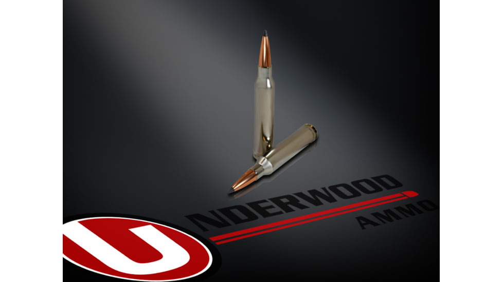 Underwood Ammo 7mm Remington Magnum 168 Grain Polymer Tipped Spitzer Nickel Plated Brass Cased Rifle Ammo, 20 Rounds, 543