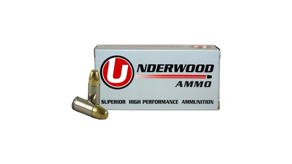Underwood Ammo 9mm Luger +P+ 147 Grain Full Metal Jacket Nickel Plated Brass Cased Pistol Ammo, 50 Rounds, 111