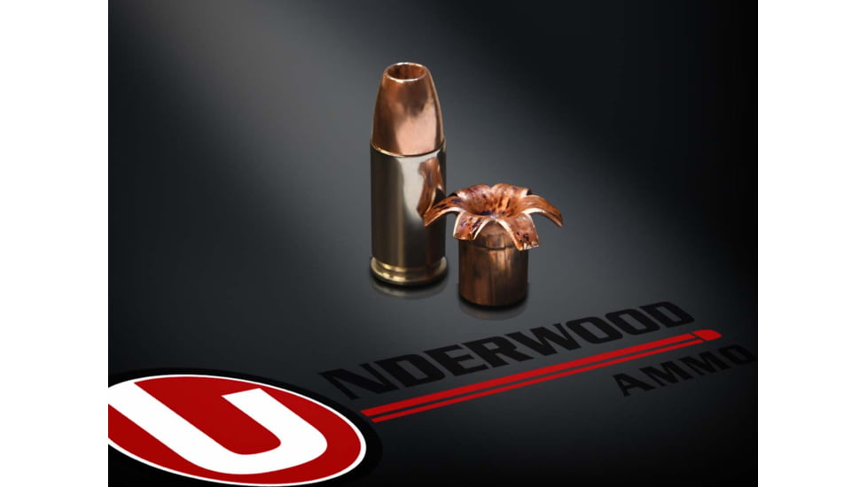 Underwood Ammo 9mm Luger 115 Grain Monolithic Hollow Point Nickel Plated Brass Cased Pistol Ammo, 20 Rounds, 160
