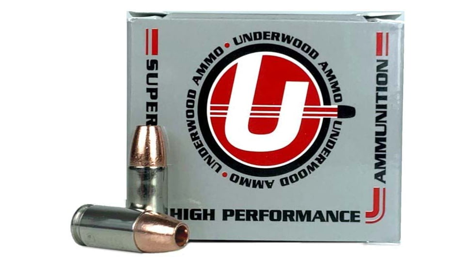 Underwood Ammo 9mm Luger 115 Grain Monolithic Hollow Point Nickel Plated Brass Cased Pistol Ammo, 20 Rounds, 160