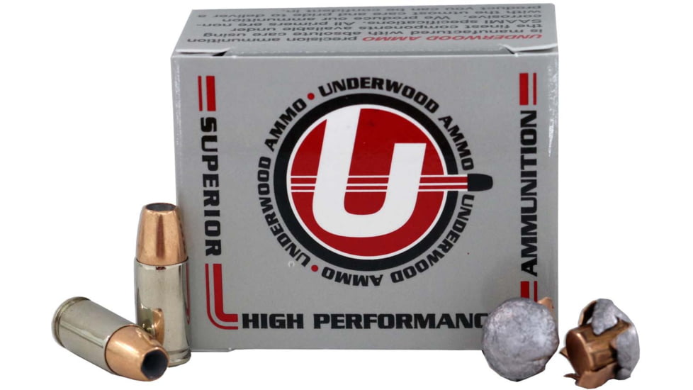 Underwood Ammo 9mm Luger 147 Grain Jacketed Hollow Point Nickel Plated Brass Cased Pistol Ammo, 20 Rounds, 135