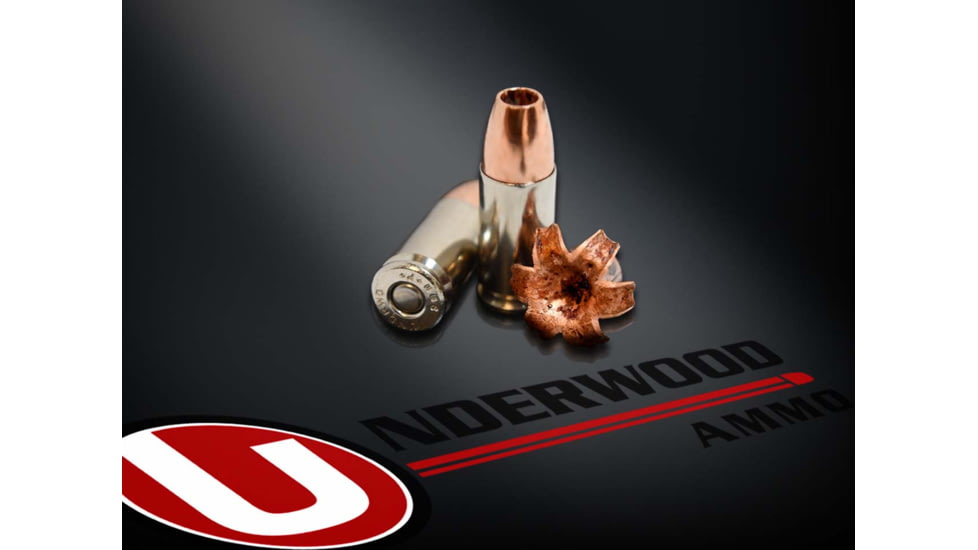 Underwood Ammo 9mm Luger +P+ 115 Grain Monolithic Hollow Point Nickel Plated Brass Cased Pistol Ammo, 20 Rounds, 162