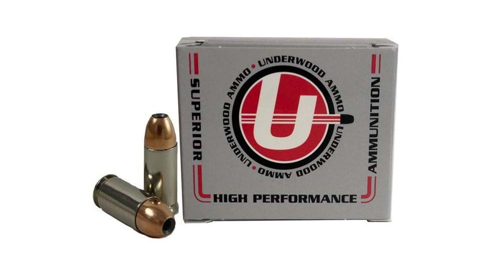 Underwood Ammo 9mm Luger +P+ 115 Grain Jacketed Hollow Point Nickel Plated Brass Cased Pistol Ammo, 20 Rounds, 112