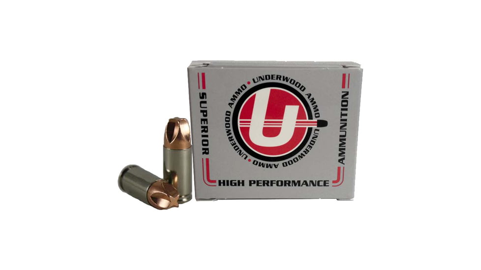 Underwood Ammo 9mm Luger +P 68 Grain Xtreme Defender Solid Monolithic Nickel Plated Brass Cased Pistol Ammo, 20 Rounds, 864
