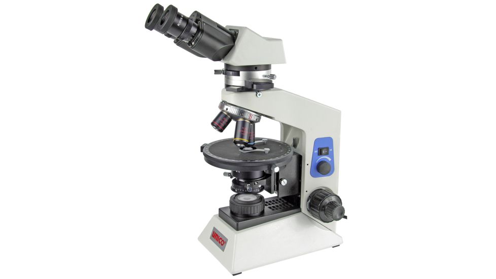 Unico G508T Microscope with WF10X eyepieces, one eyepiece with reticle, 4-place nosepiece, Stress relieving plan 4X,10X,40X objectives G508T
