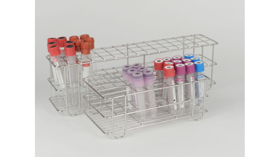 UNICO Test Tube Rack, Stainless Steel, 50 Place, 18mm Dia. Holes, 54705